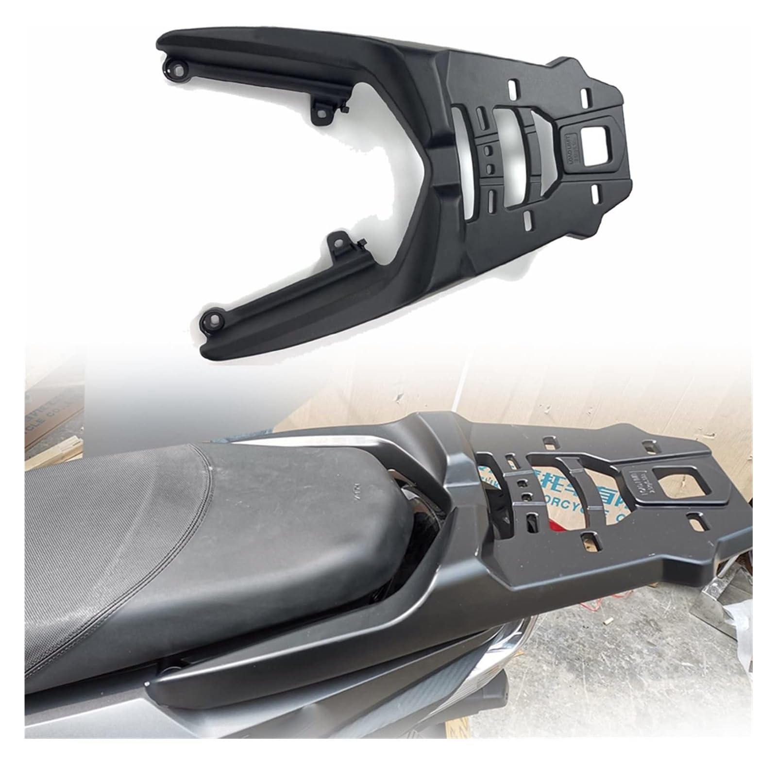 para RX125 RX 125 Fi Portaequipajes Trasero Accesorios para Motocicleta Caja Trasera Soporte para Baúl Reposabrazos Portapacchi Moto(Black)
