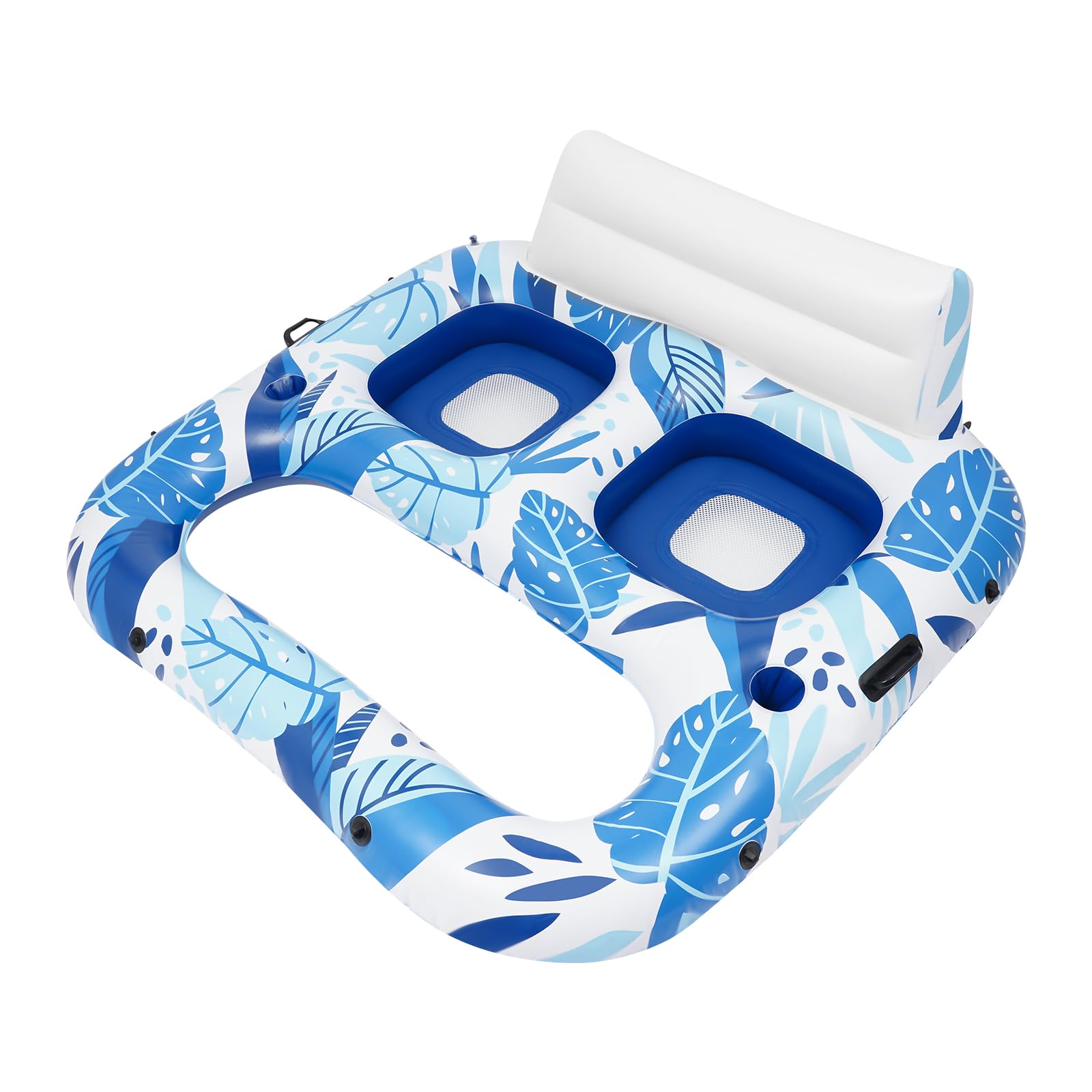 Poltrona gonfiabile per 2 persone, per piscina, per adulti, grande sedile per piscina, materassino gonfiabile per piscina
