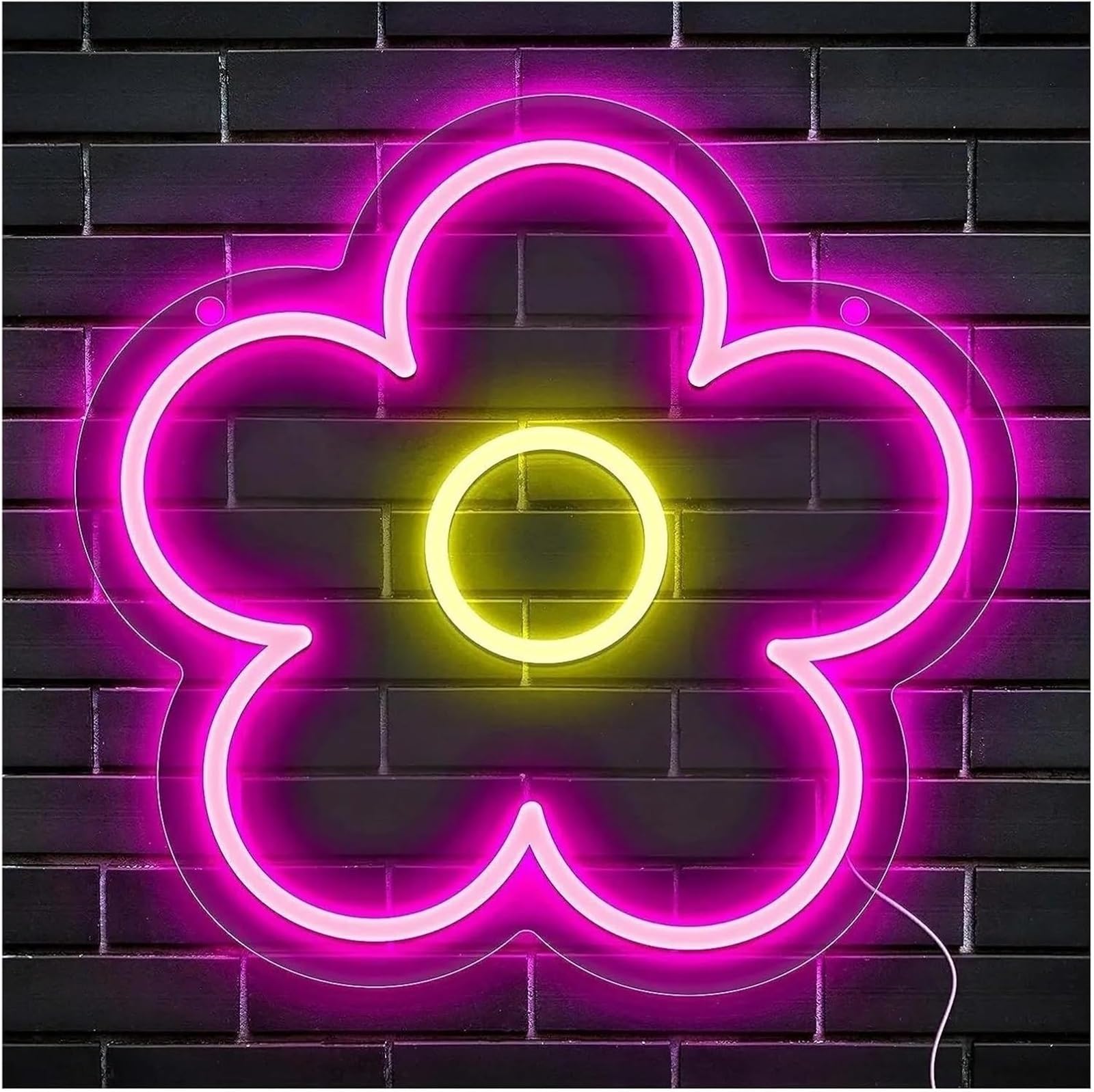 Neon lamp For neon Lamp Flower for Sign for Powered Dimmable 20cm×21cm