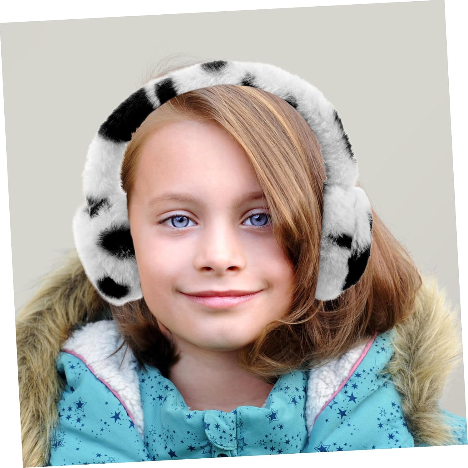 Cute Foldable Plush Ear Muffs for Boys and Girls Stylish Ear for Cold Weather Outdoor Activities Lightweight and Comfortable Daily Wear Earmuffs Adorable Print Design image 4