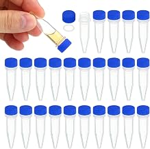 PATIKIL 1.5ml Plastic Cryogenic, 25Pcs Cryogenic Vial Screw Top Frozen Test Tube for Lab Laboratory Science, Blue Cap