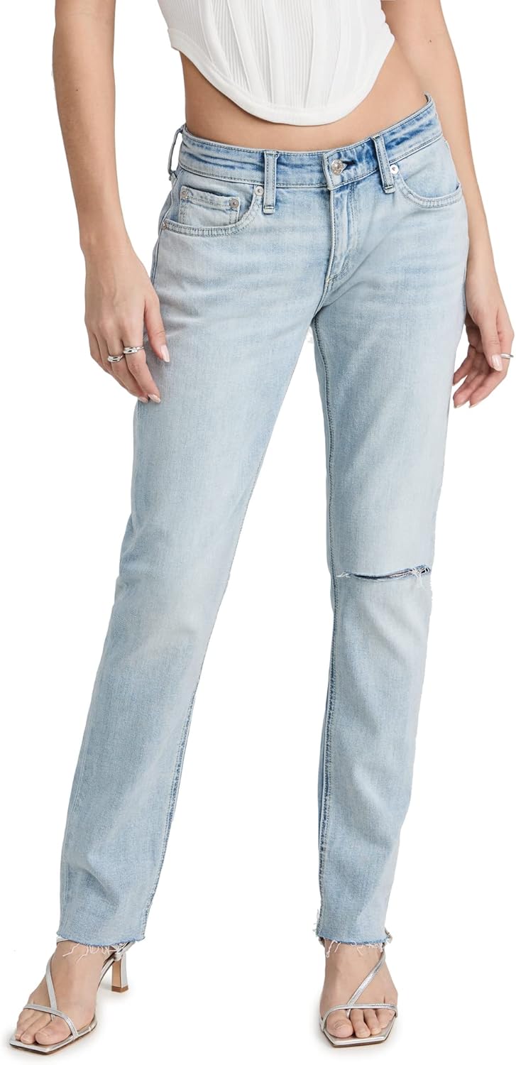 rag &amp; bone レディース Dre ローライズ スリム ボーイフレンドジーンズ, ホワイトヘイブン, 29 Regul