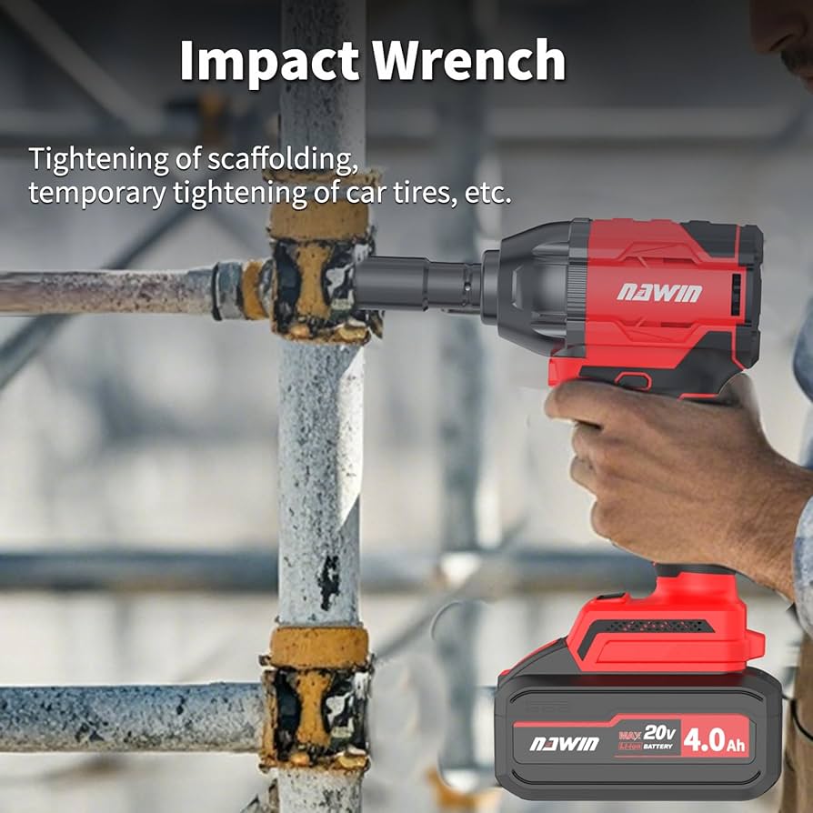 NAWIN Cordless Impact Wrench, 258Ft-lbs & 350Nm Power Impact
