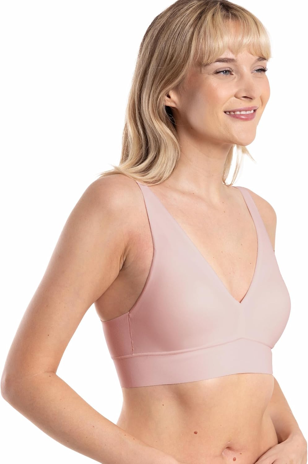 Floatley Cozy Wireless Plunge Bra for Women, Buttery Soft Comfort Seamless Everyday Bra with Embedded Pad - Image 2