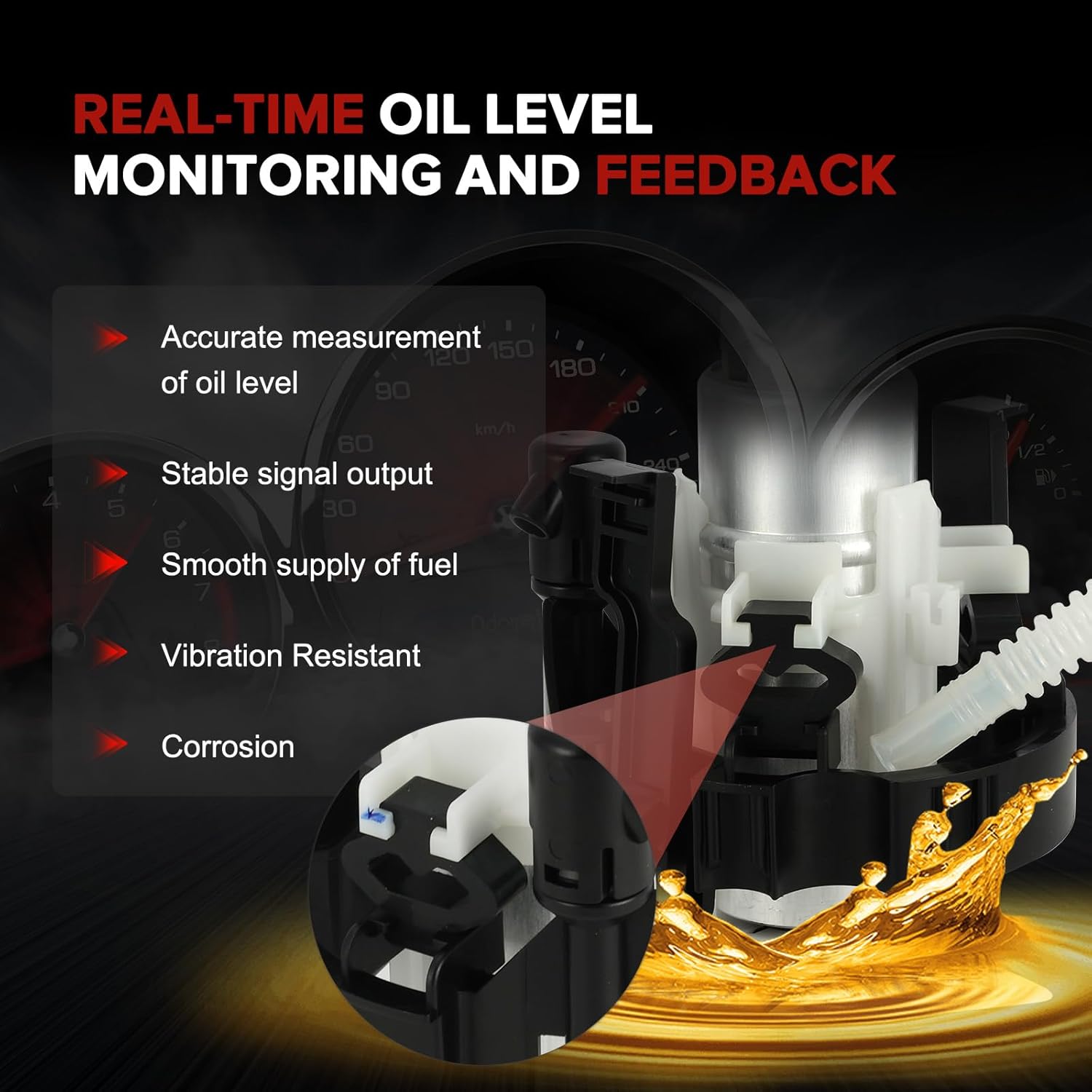 E8442H Electric Fuel Pump Module Assembly Compatible with BMW 525i 530i 2001-2003, 528i 1997-2000, 540i 1997-2003, 2.5L 2.8L 3.0L L6 4.4L V8 Replaces# SP5071M 16146752368 16141183176 FE0538