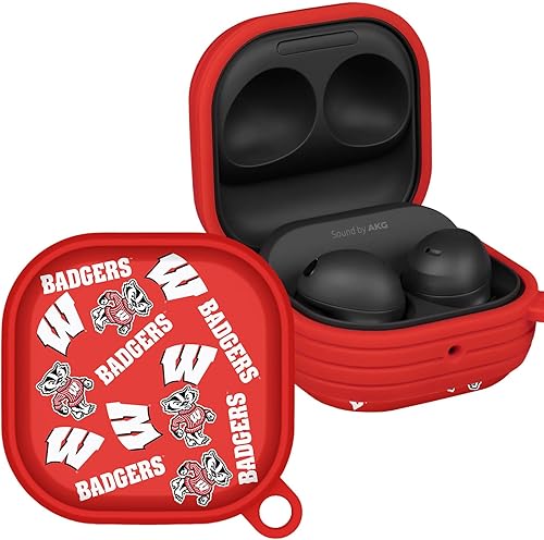 Miniatura 7 de Affinity Bands Wisconsin Badgers Champion Series HDX - Funda compatible con Samsung Galaxy Buds Pro Champion Series,Camo,Clásico,Negro