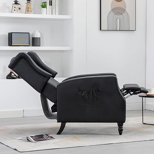 Miniatura 5 de Silla reclinable moderna con respaldo ajustable y reposapiés, cómodo sofá reclinable para adultos, adolescentes, cine en casa, sala de estar,