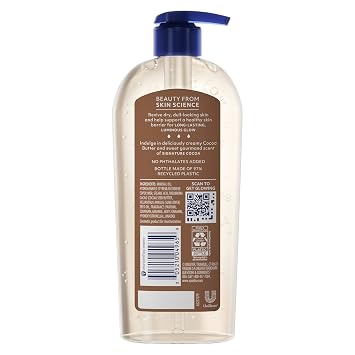 Vaseline Cocoa Radiant Body Gel Oil for Glowing Skin with Cocoa Butter 12oz