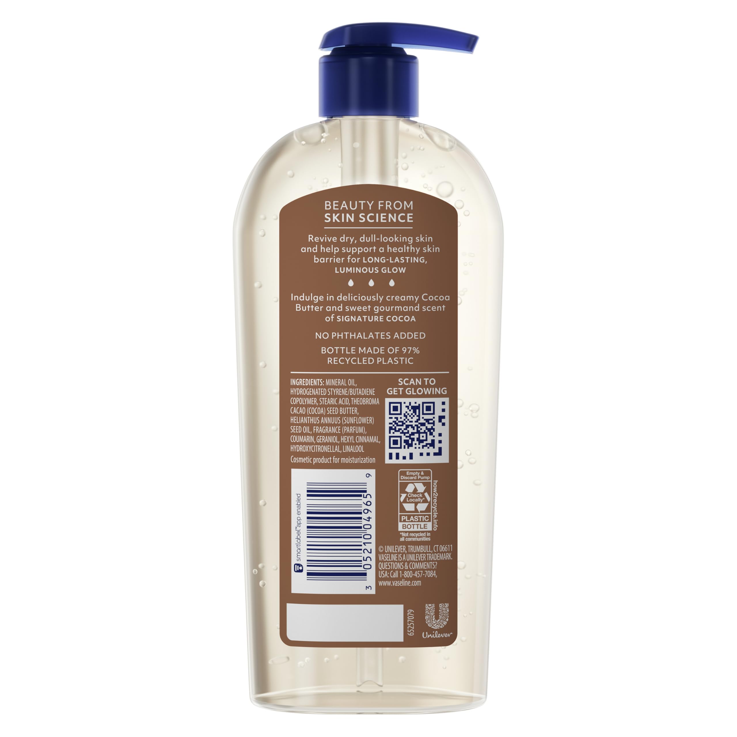 Vaseline Intensive Care Cocoa Radiant Body Gel Oil with 100% Pure Cocoa Butter, 12 oz - 3