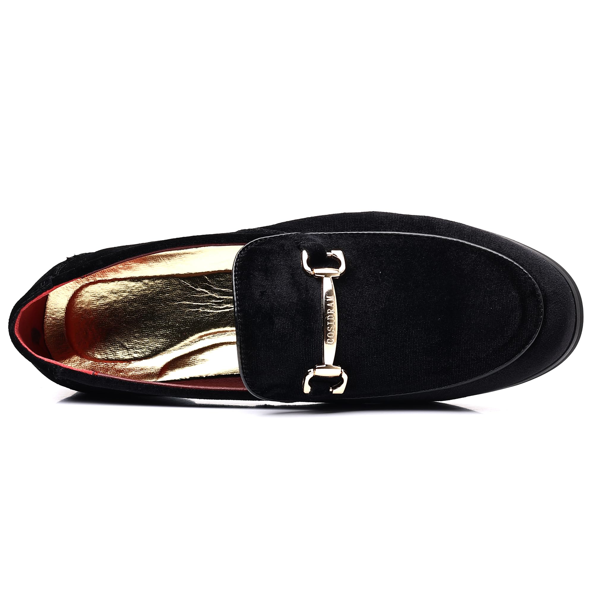 COSIDRAM Mens Dress Shoes Loafers Business Classic Suede Luxury Copper Chain Party Wedding Moccasins for Male