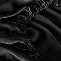 Vista 6 de LILYSILK Funda de edredón de seda negra para cama individual, fundas de edredón de seda de 19 momme