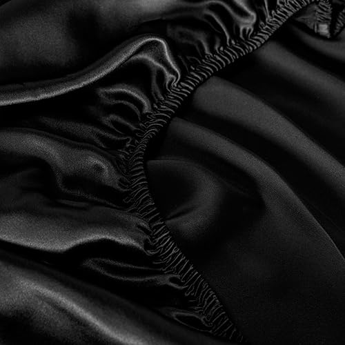 Miniatura 6 de LILYSILK Funda nórdica de seda negra para cama King 19 Momme