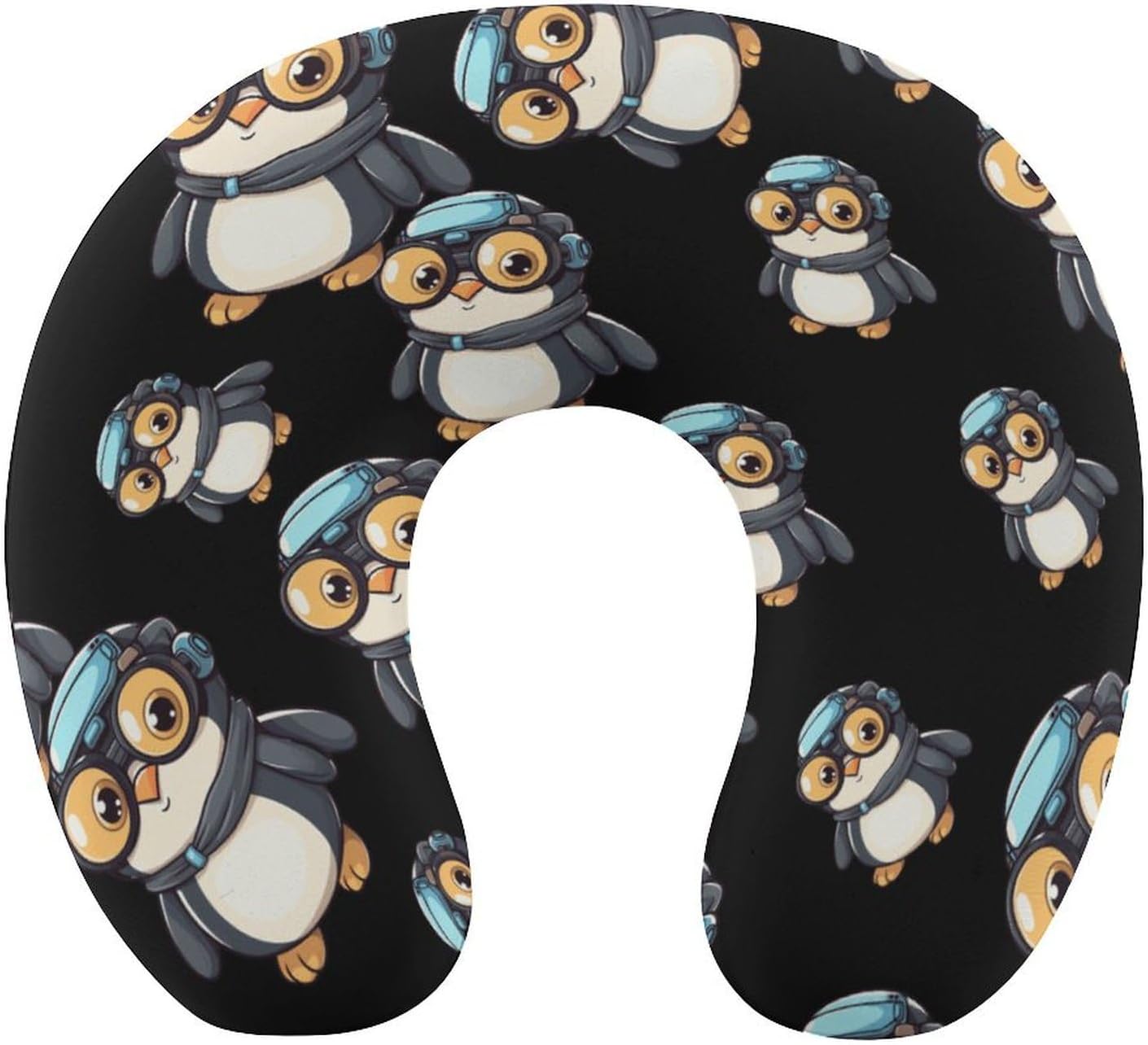 Funny Penguin U Shaped Neck Pillow Portable Travel Airplane Headrest Pillow Lightweight Support Pillow Cushion