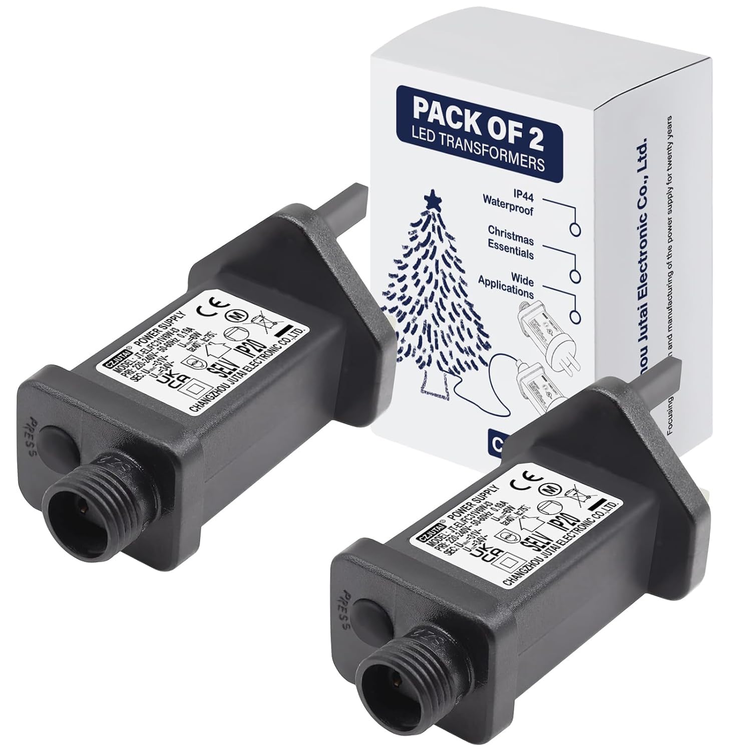 Pack of 2 31V 6W Power Supply/Transformer for CZJUTAI JT-EL/FC31V6W /4.5W /3.6W-IP20 Christmas Lighting [W56D]