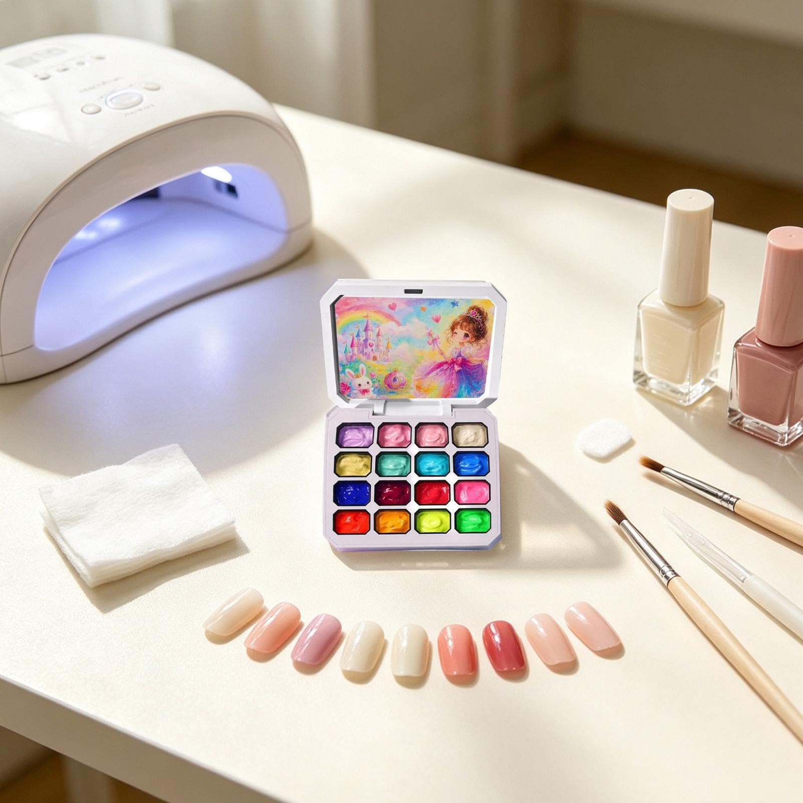 Palette de peinture à ongles 16 couleurs dégradées