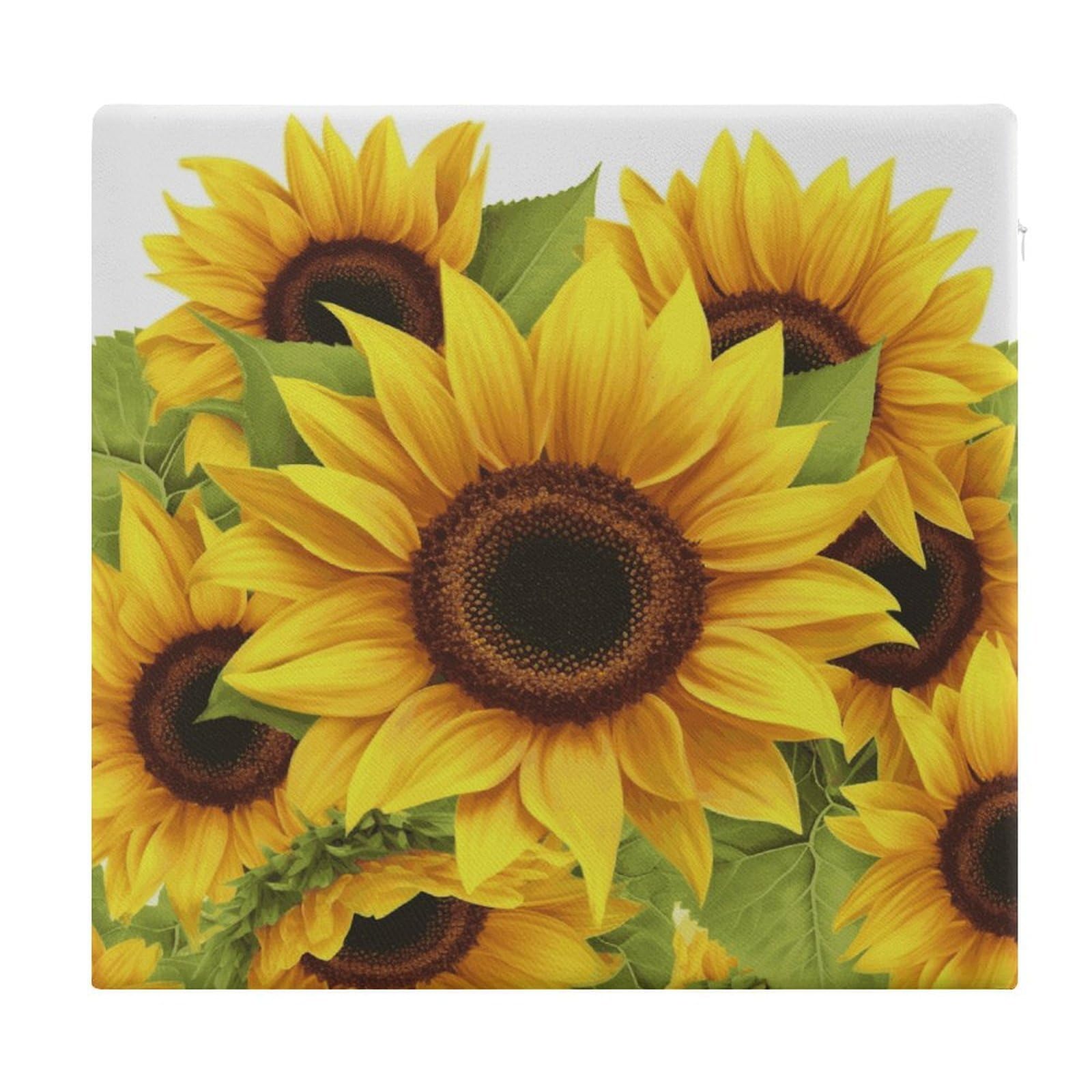 Adfgyerh Style Sunflower Cushions Memory Foam For Adults, Seat Cushion Chair Pads Soft, Square Pillows For Dining, Kitchen, Office, Patio Chairs