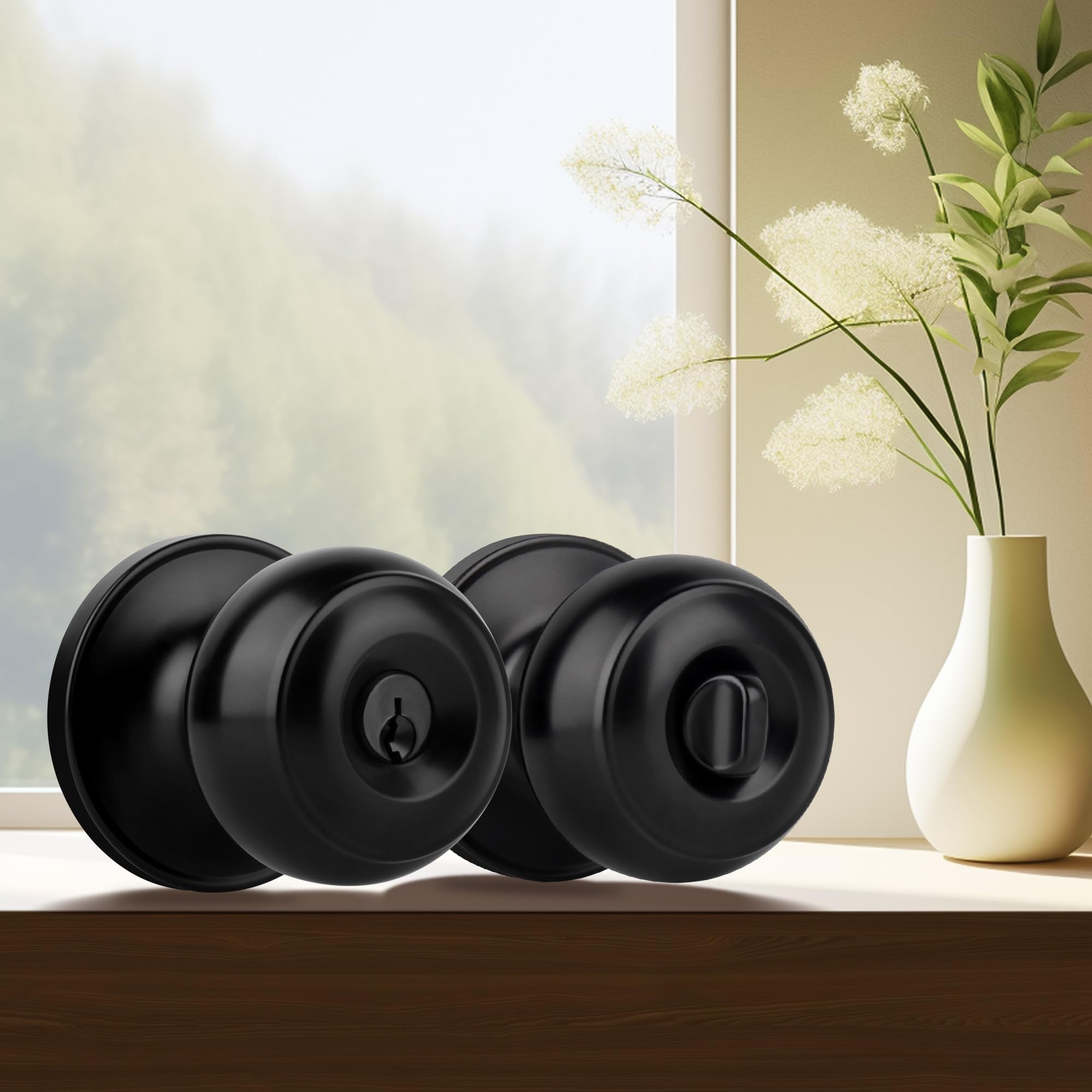 Moquin Keyed Entry Door Knob - Secure & Stylish -5 Moquin Keyed Entry Door Knob - Secure & Stylish -5