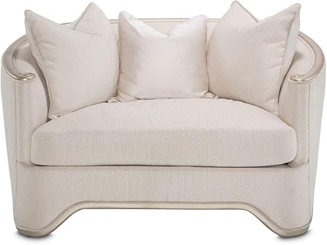 Aico Amini London Place Matching Chair & Half in Light Champagne