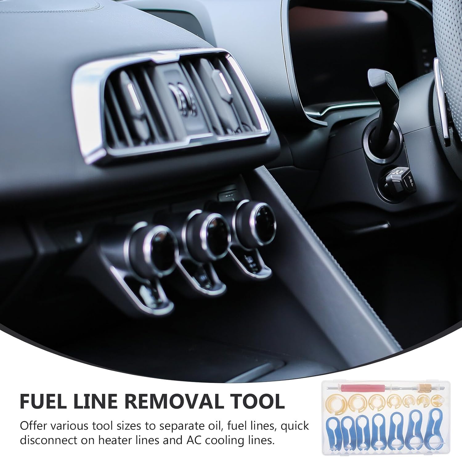 16pcs Automotive Fuel Line Disconnect Tool Set with Cooler Line Remover, Car Ac Pipe Repair Kit for Auto Supplies and Maintenance