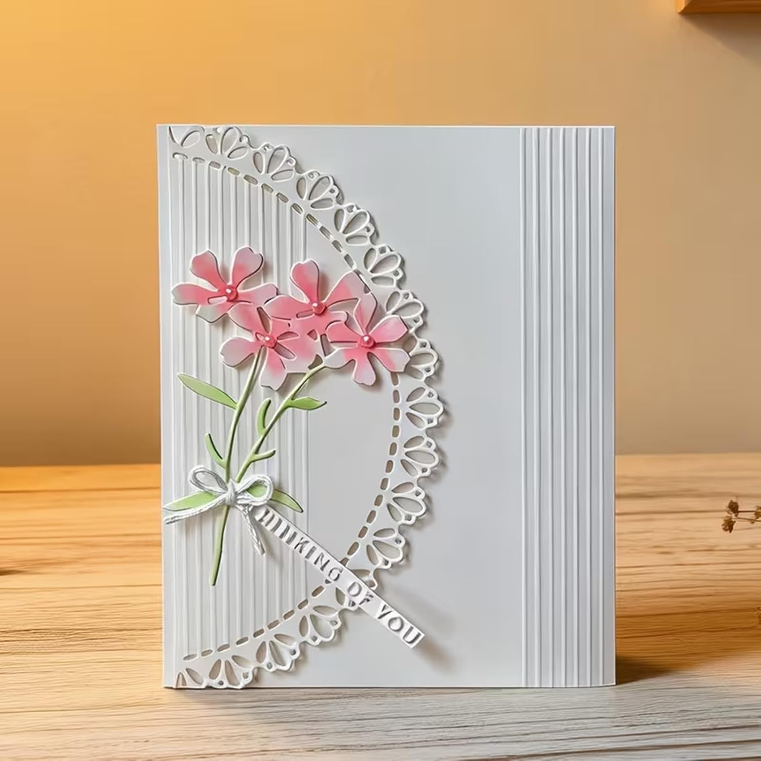 Flower Lace Border Metal Die Cuts,Flower Lace Edge Frame Festival Cutting Dies Cut Stencils for DIY Photo Decorative Embossing Paper Dies for Scrapbooking Card Making