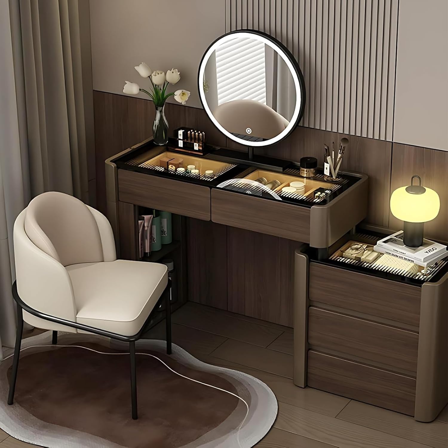 Glass Top Vanity, Luxury Makeup Vanity Desk Bedroom Morocco Ubuy