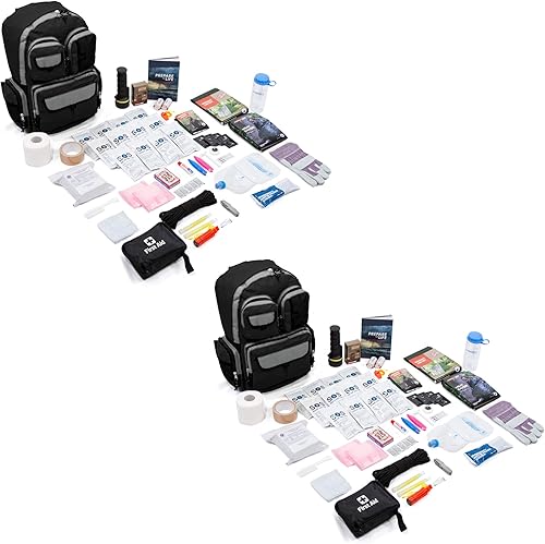 Miniatura 8 de Emergency Zone Kit de supervivencia urbana de lujo para 5 personas, suministros de emergencia de 72 horas, alimentos, agua, manta, paracord