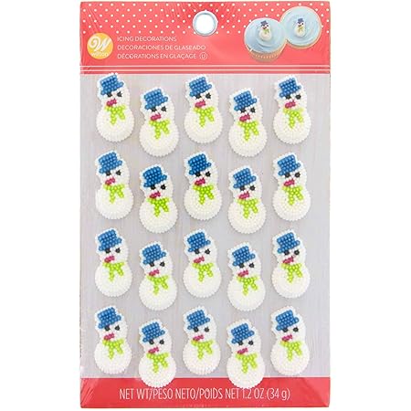 Wilton Icing Decorations 25/Pkg-Snowman Dot Matrix