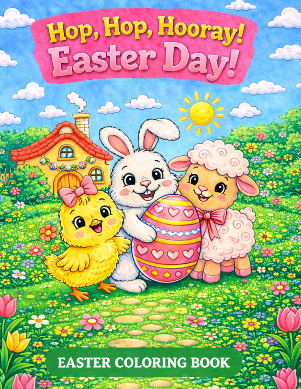 Easter Coloring Book for Kids Ages 4-8: Cute and Easy Holiday Coloring Pages for Preschool and Early Elementary Children