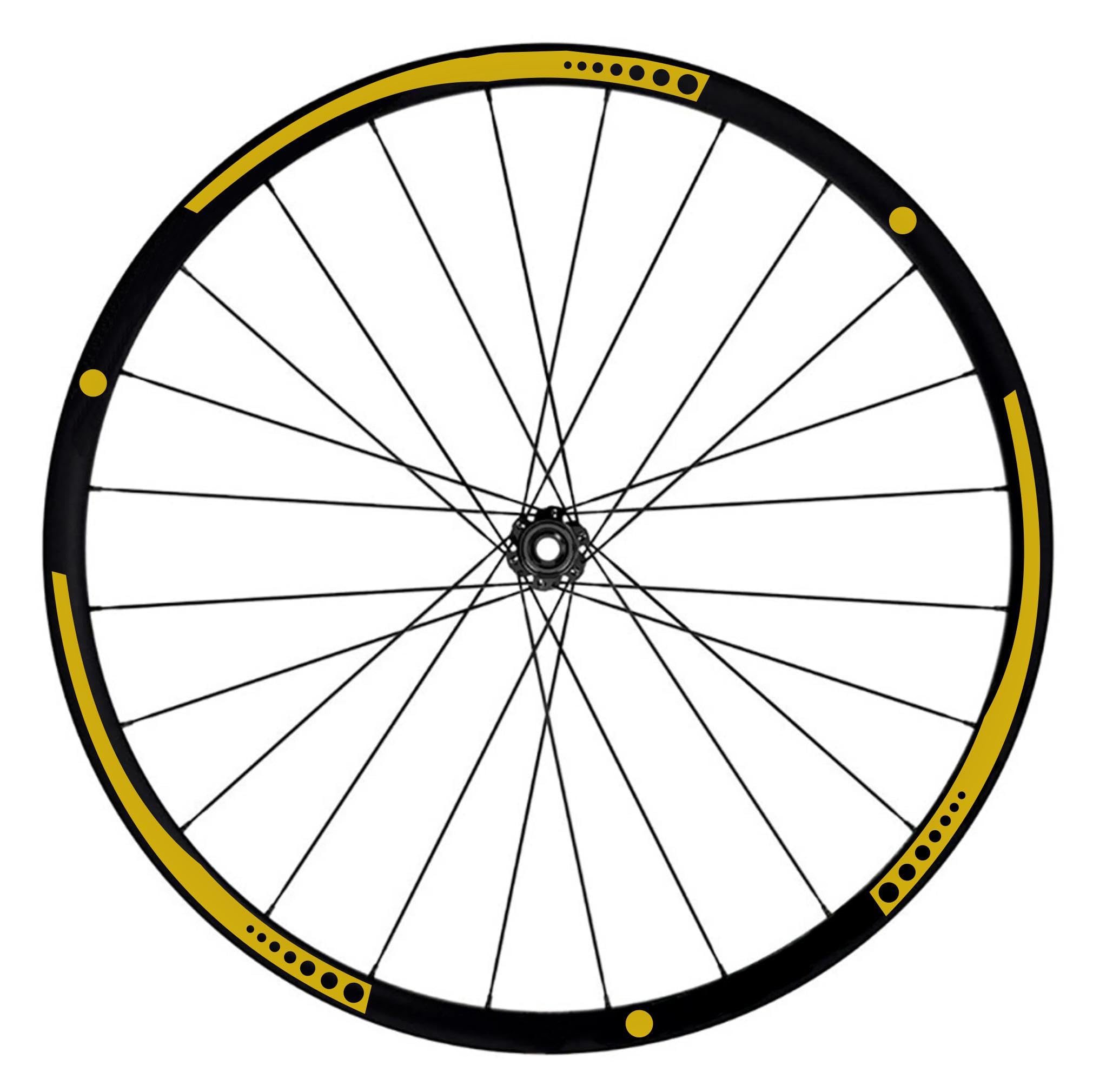 MTB Vélo Jantes Autocollant Set Métallique Or Brillant 27-29