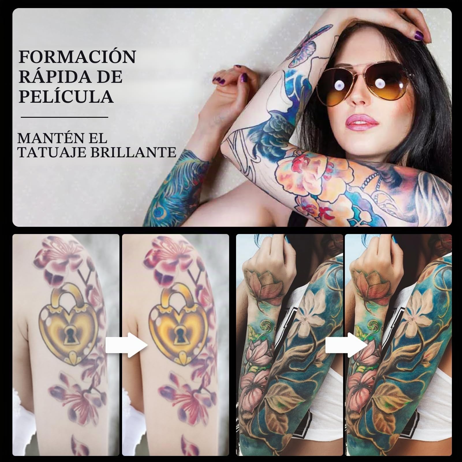 Crema para Tatuajes 2 Piezas, Crema Tattoo de Mantequilla, Cuidado Posterior
