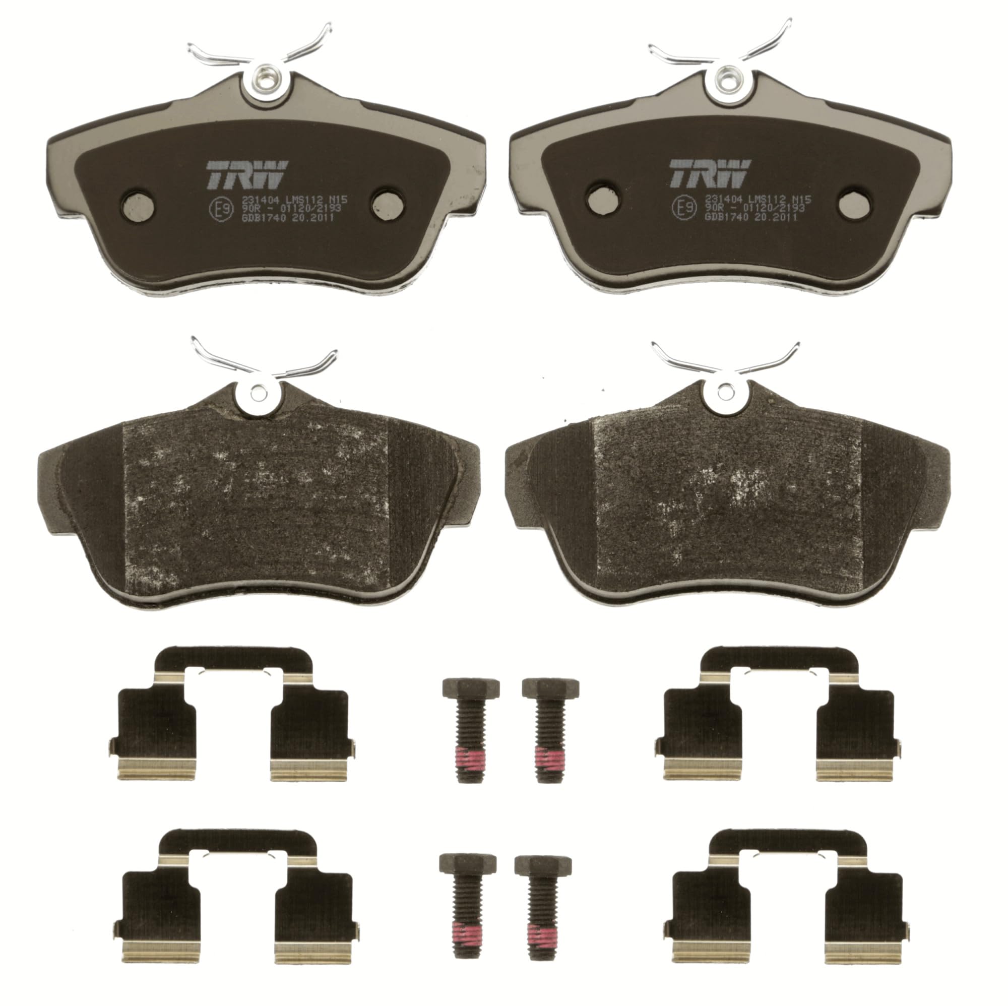 TRW GDB1740 Kit De Plaquettes De Frein Frein à Disque COTEC pour Citroen Jumpy Camionnette 2007-2016 Essieu Arrière et autres vé