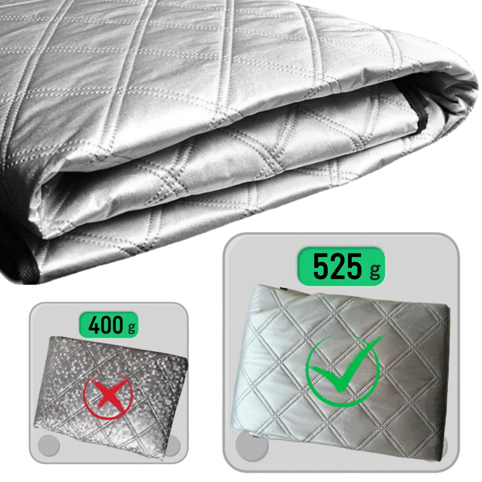 Couverture Pare-Brise Voiture, 6 magnétique Couverture Pare Brise Voiture, Bache Pare Brise Protection, Contre Les Rayons UV et la Chaleur, Universelle, Repliable 193 * 126cm