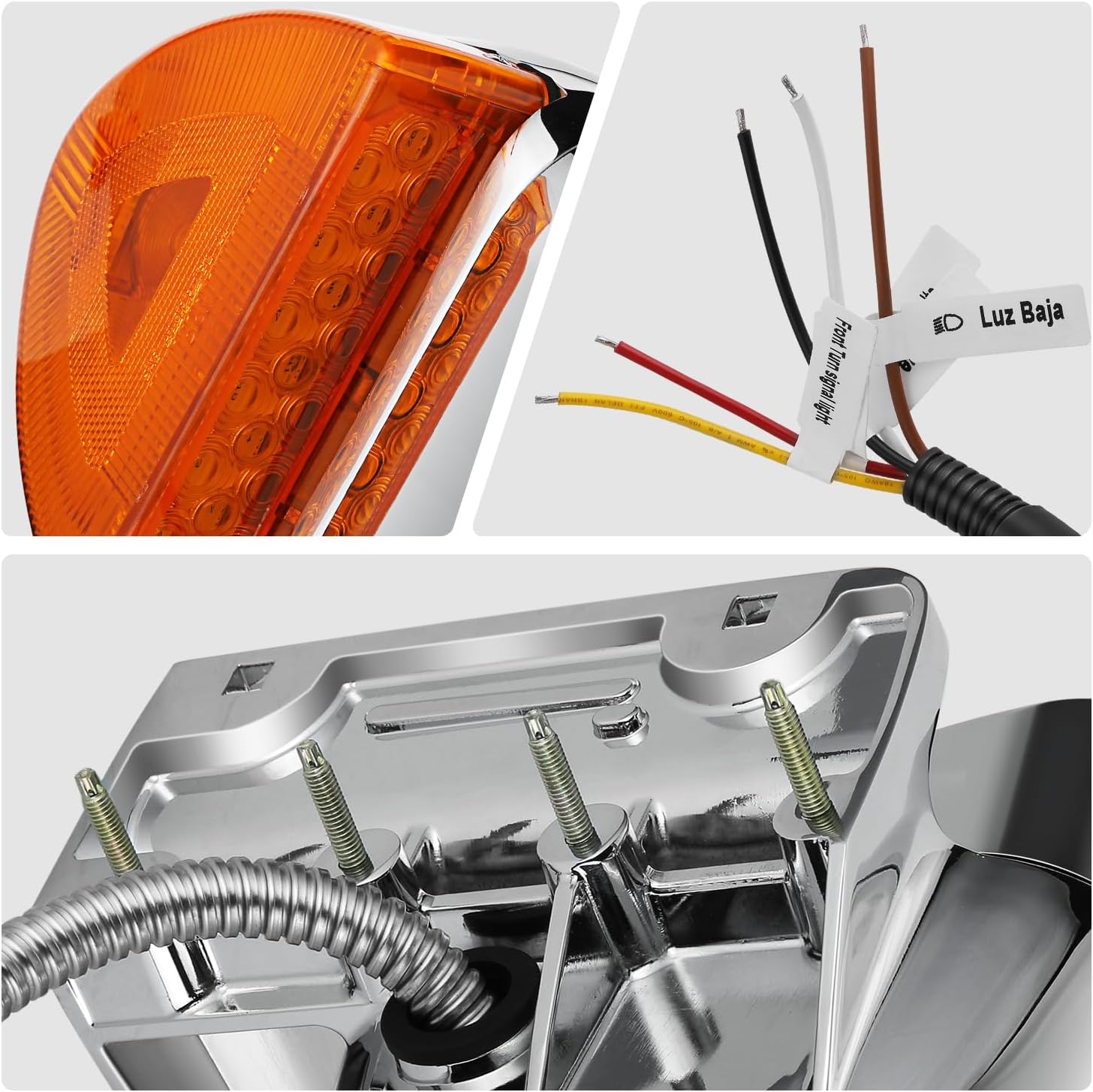 DNA MOTORING Pair of Headlight Assemblies Compatible With 1981-1988 Peterbilt 359, 1987-2007 Peterbilt 379, 2008-2021 Peterbilt 389, 35775, 35776, Black Housing, HL-HAY-062-BK