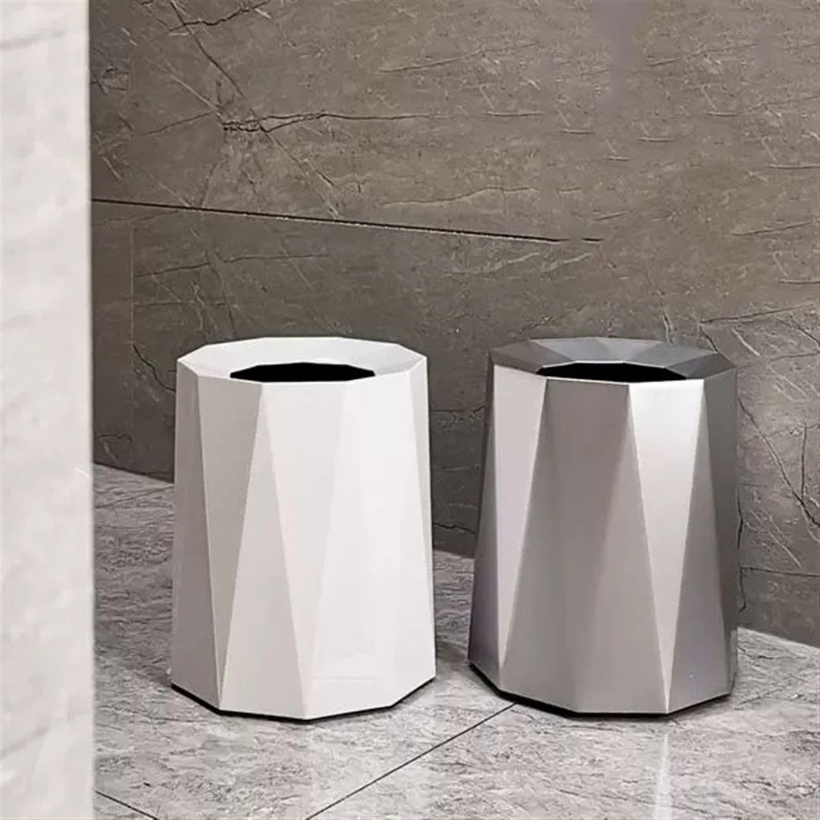 Pattumiera da bagno Pattumiera for la camera da letto di casa, soggiorno, cucina, ufficio, moderno, lusso leggero, elegante, creativo, semplice cestino for i rifiuti Bidoni della spazzatura per intern