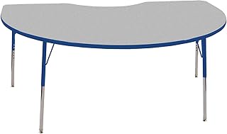 Commercial Furniture Adjustable-Height Kidney Activity Table, 72