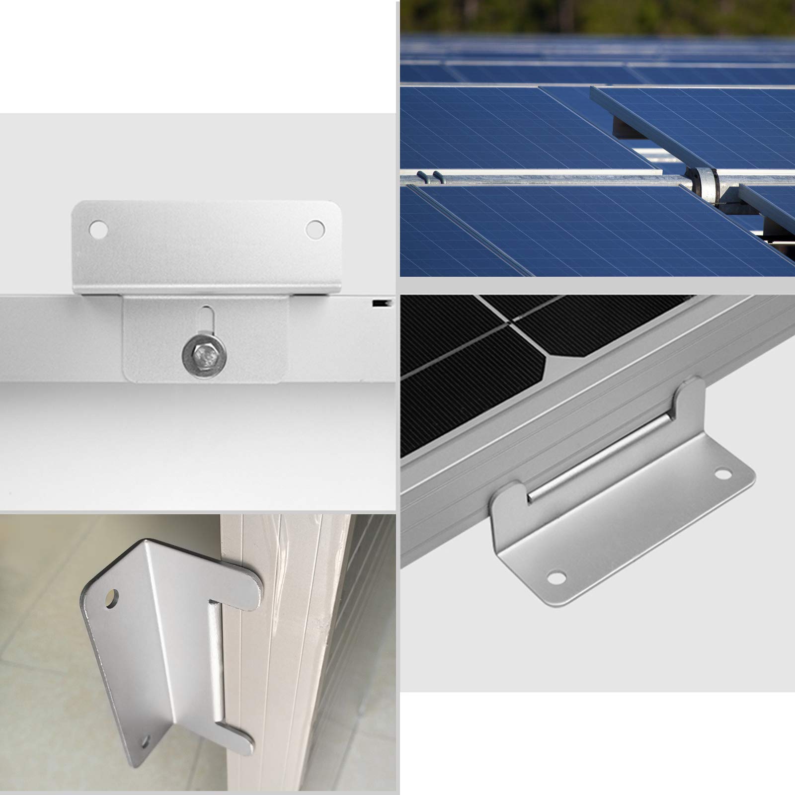 Lot De 8 Supports Z Pour Panneaux Solaires – Montage Toit Camping-Car, Caravane, Yacht, Abri Jardin – Alliage Aluminium Anti-Rouille