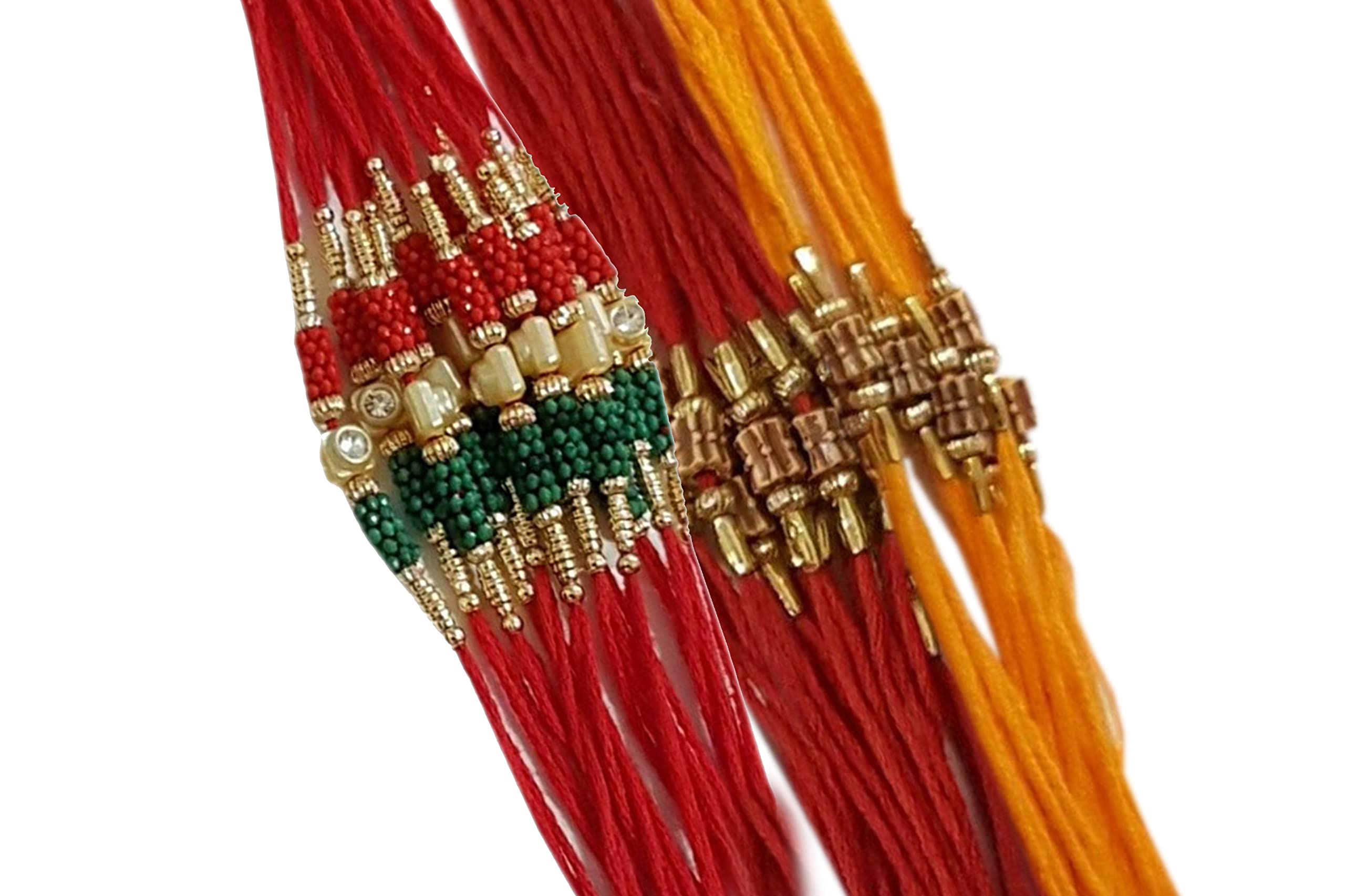 Vsorce4u 24 x Stylish Festive Rakhi Set - Assorted Color Unique Design Rakhi Set for Men Boy Brother Bracelets for Rakhsha Bandan