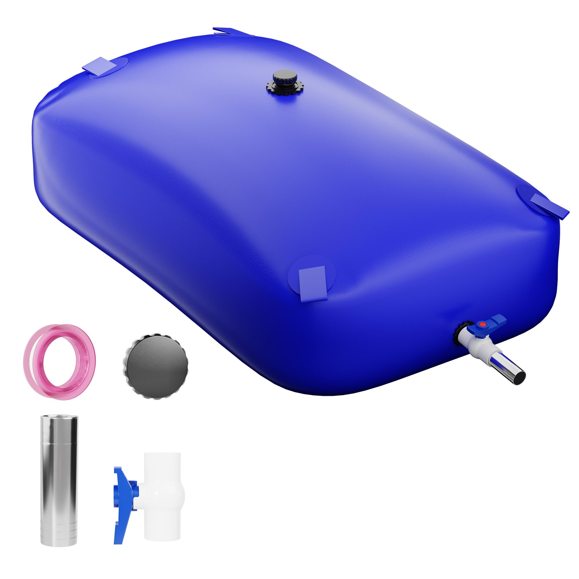 Large Capacity Water Storage Bladder Containers, Bladder Tank for Drought Resistance, Fire Prevention, Emergency Water, Agricultural Irrigation Outdoor (110L/29Gal, Blue)