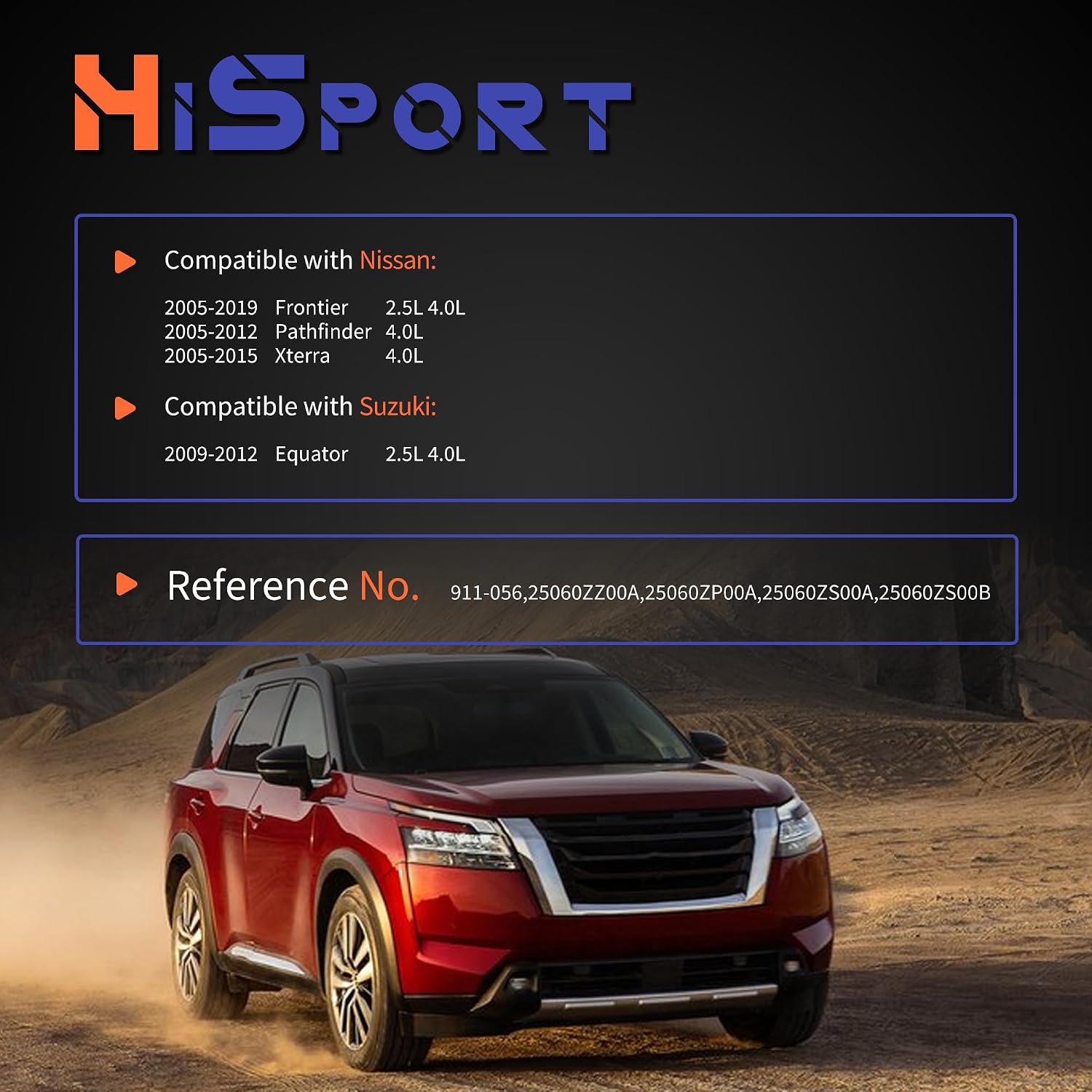 HiSport Fuel Level Sensor 25060ZS00A - Fuel Sender Gage Assembly - Compatible with Suzuki Equator Nissan Frontier Pathfinder Xterra 2.5L 4.0L 2005-2019 - Replaces 25060ZZ00A 911-056