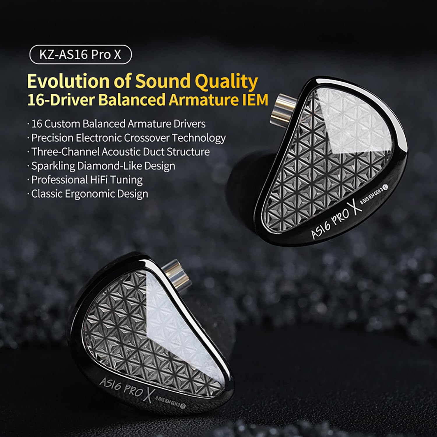 KZ AS16 PRO X Balanced Armature Earphones - Dettaglio