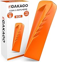 Gakago Coin à fendre pour Le Bois - Coin à fendre Rotatif Puissant avec Un Fort Effet de fendage - Coin à fendre forgé en Acier Massif de Couleur de signalisation et Surface de Frappe Large