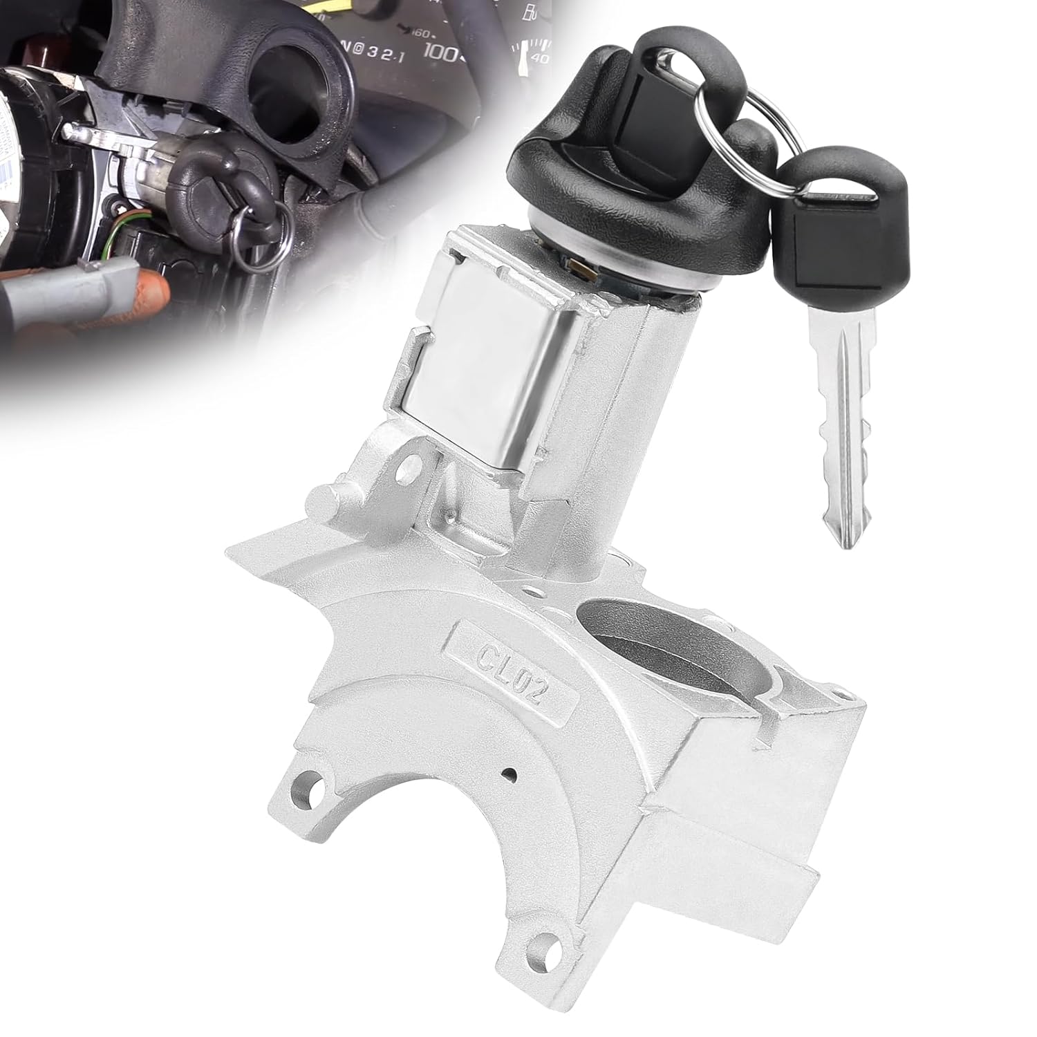 Ignition Lock Cylinder Switch and Housing Assembly Compatible with 1998-2002 Chevy GMC Cadillac Models Replaces 924-893 924-720 Fits C1500 C2500 C3500 Express Tahoe Savana Yukon Escalade