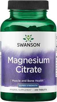 Swanson Magnesium Citrate - Super Strength 112.5 mg 240 Tabs