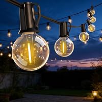 ROVLAK Catena Luminosa Esterno 12M, Luci da Esterno Giardino con 18+3 Lampadine LED G40 in Plastica