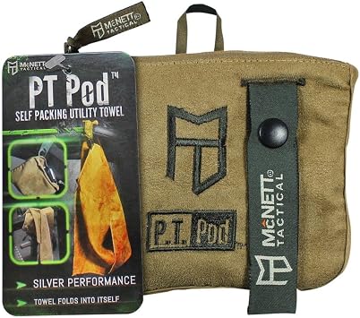 GEAR AID McNett Tactical PT Pod Microfiber Towel for Workouts and Fitness, 20" x 32"