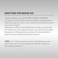 Vista 4 de Nature's Miracle Advanced Platinum Spray Repelente Pet Block para Gatos, 8 Onzas, Ayuda de Entrenamiento para Interiores para Gatos
