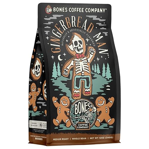 Miniatura 93 de Bones Coffee Company - Granos de café molido French Vanilla, café arábico de tostado medio y baja acidez, café gourmet, 355 gr