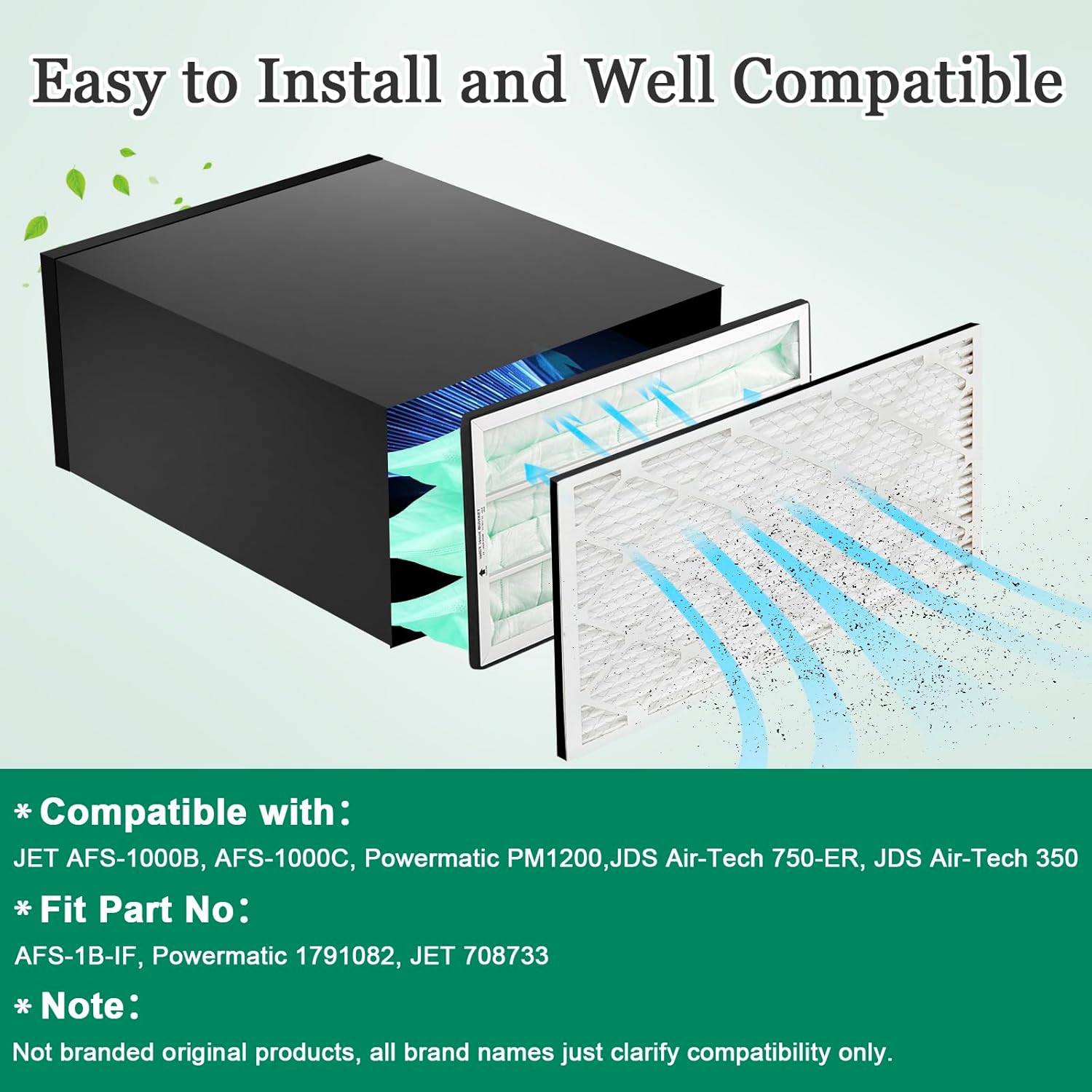 3 Pack 24x12x12 Inner Air Filters MERV 11 Synthetic Pocket Filter - Compatible with JET AFS-1000B AFS-1000C Powermatic 1791082 Replacement 708733 Shop Air Filtration