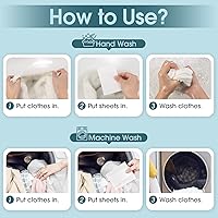 Vista 6 de Poesie Hojas de detergente para ropa sucia con múltiples aromas, 800 cargas, ideales para el hogar, dormitorio, apartamentos de viaje, ahorran