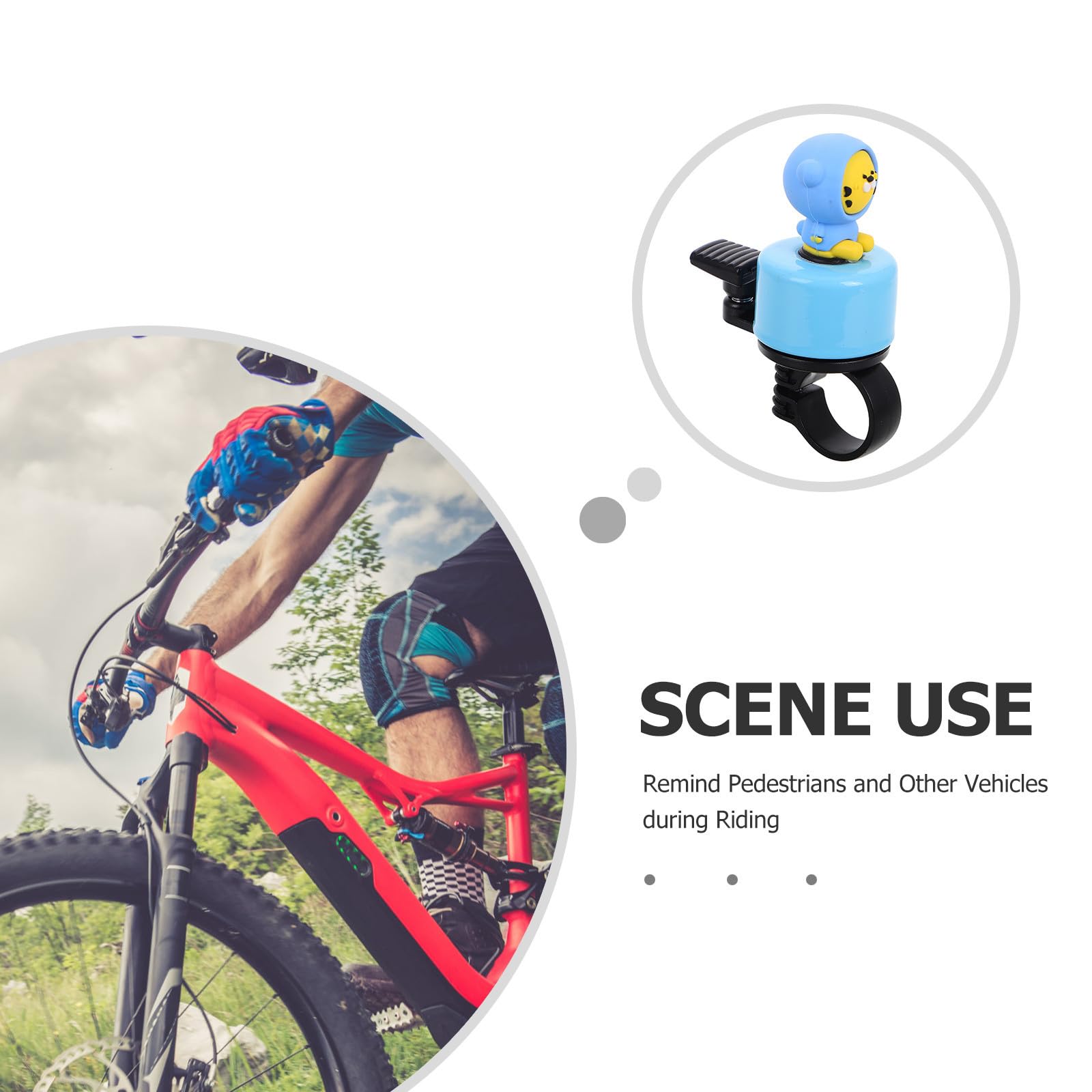 VANZACK Timbre de Bicicleta Diseño de Tigre y Sonido Claro